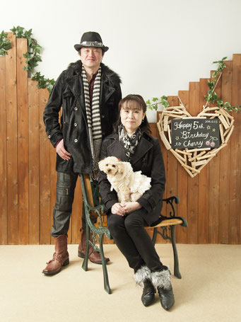 犬　家族写真