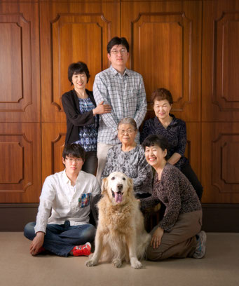 犬　家族写真