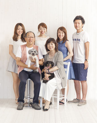 犬　家族写真