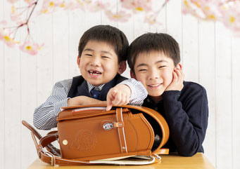 入学記念　お兄ちゃんと一緒に