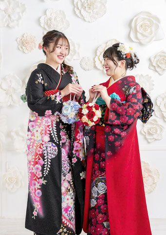 友達と一緒に成人前撮り