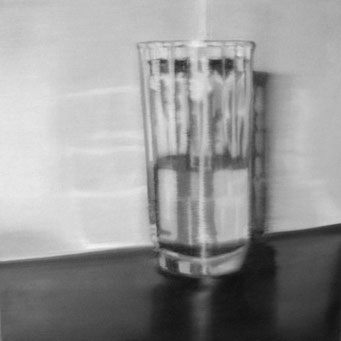 Wasserglas, 2003, Oil on Canvas, 40 x 40 cm