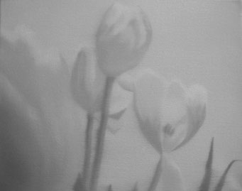 Tulpen 01, 2004, Oil on Canvas, 24 x 30 cm