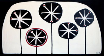 Fiori, 2005, cm77x41.5 acrylic on canvas, unframed.