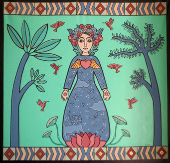 Purity of intention, 2023, cm160x140, acrylic on canvas.
