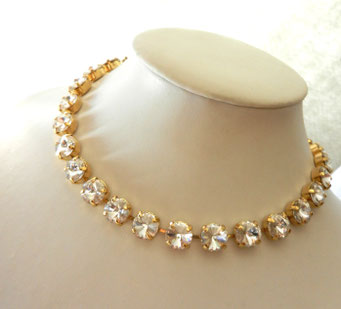 1970 girocollo cristalli e oro  -art.124-   SOLD