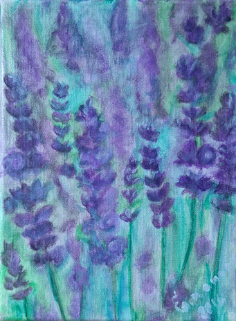 „Lavanda“ Acryl auf Leinwand, 2016–18x24 cm,  privately owned collection