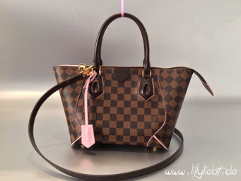 Louis Vuitton Damier Ebene Caissa Tote PM in Rose Ballerine