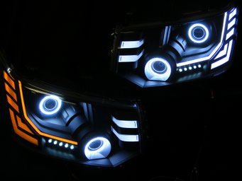 極光工房 デリカD5 LEDワンオフカスタムヘッドライト MITSUBISHI