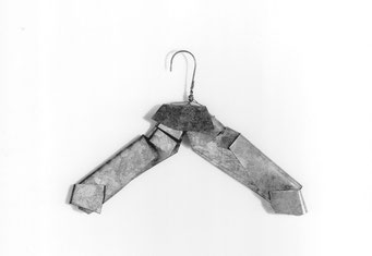 N.N., 1987, galvanized iron, 40x25 cm