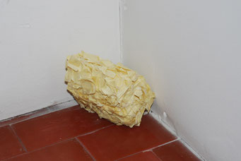 The body of images, 2009, little balls of paper scotch tape, 10x8x6 cm