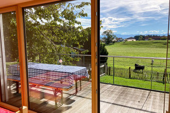 Dreibettzimmer Südseite mit Veranda