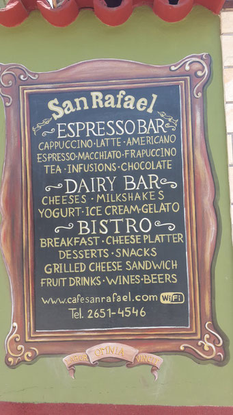 Carta de la calle - Cafe San Rafael