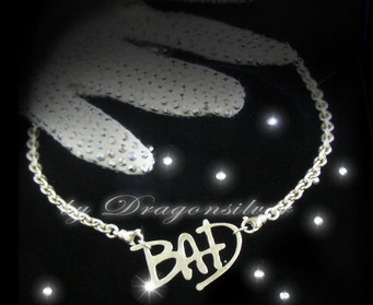 Michael Jackson Tribute Schmuck - Einzelstücke- Sterling Silber - Collier Bad