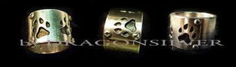 Paw Ring - Sterling Silber - Edelstahl