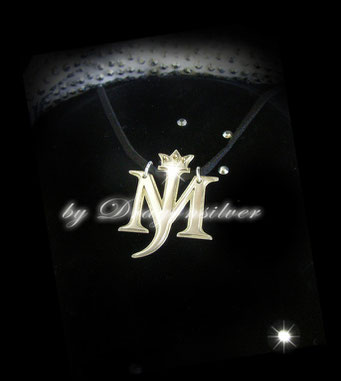 Michael Jackson Tribute Schmuck - Einzelstücke- Sterling Silber - Gold - Anhänger MJ
