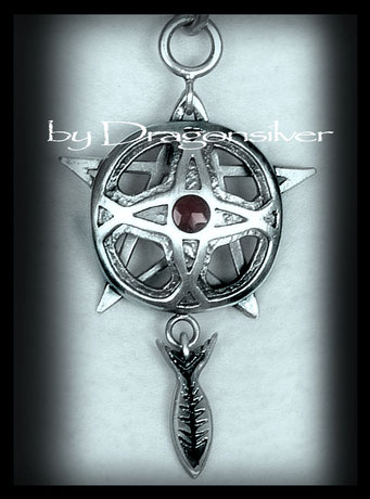 Amulett Witchcraft - Sterling Silber - Granat