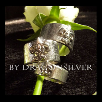 Eheringe Fleur des lis - Sterling Silber