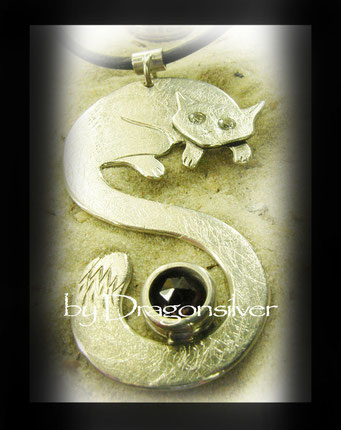Anhänger Katzenstein - Sterling Silber - Amethyst - Bergkristall