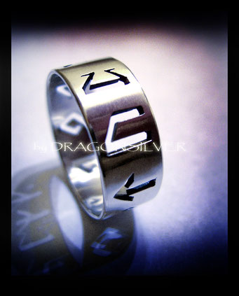 Runen Ring - Sterling Silber