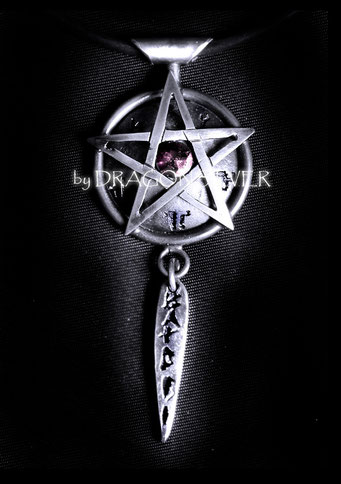 Amulett Witchcraft - Sterling Silber - Granat