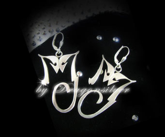 Michael Jackson Tribute Schmuck - Einzelstücke- Sterling Silber - Ohrringe History