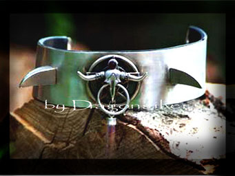 Halsmanschette Wicca - Sterling Silber - Edelstahldornen - Amethyst