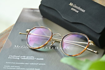 【サイズ大き目のお洒落常用メガネ】フレーム：Mr.gentleman EYEWEAR LEONARD2　レンズ：HOYA 1,67薄型球面レンズ HM Cort