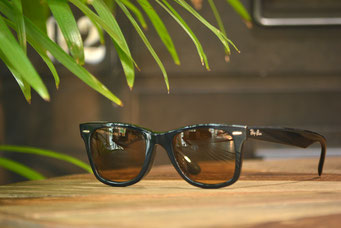 フレーム：Ray-Ban RB2140F　 レンズ：TALEX RUSTER ORANGE