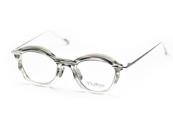 VioRou Bungo　col.15001 Light gray and clear-Ruthenium 　45,000円（税抜）