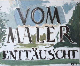 Vom Künstler enttäuscht, 2017, 50x60 cm, Öl auf Leinwand