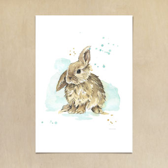 Aquarellbild Kaninchen - Anleitung watercolor Bild