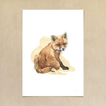 Aquarellbild Fuchs - Anleitung watercolor Bild