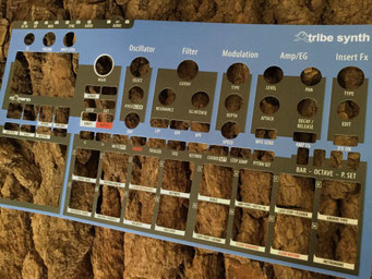 Xtribe Blue, Instrument Overlay von mxpand - für Korg Electribe 2 (E2), Synthesizer, Groovebox, Sequencer, hochwertige Bedien-Schablone/Skin/Folie, EMX-1