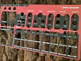 Xtribe Red, Instrument Overlay von mxpand - für Korg Electribe 2 Sampler (E2S), Synthesizer, Groovebox, Sequencer, hochwertige Bedien-Schablone/Skin/Folie, ESX-1