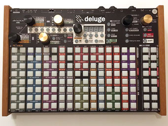 Xluge Complete Colors, Instrument Overlay by mxpand - for Synthstrom Audible Deluge firmware 4.0, synthesizer, sampler, sequencer, groovebox, high-quality operation template/front foil/skin/film