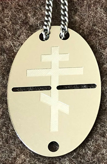 Militär Erkennungsmarke Orthodoxes Kreuz