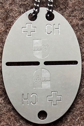 Militär Erkennungsmarke Kantonswappen Aargau
