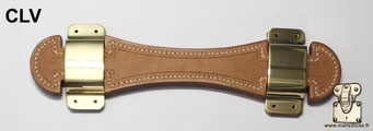Solid brass PL-CVL bracket for leatherworking and trunk projects.