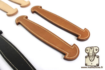 Traditional hand saddle stitching.