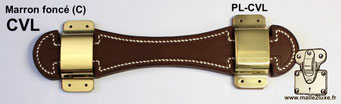 Solid brass PL-CVL bracket for leatherworking and trunk projects.