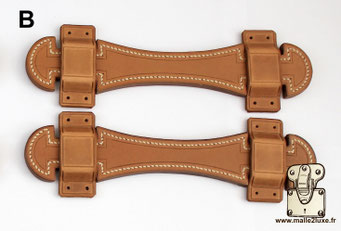 Premium CVL full-grain leather handle with traditional saddle stitching.