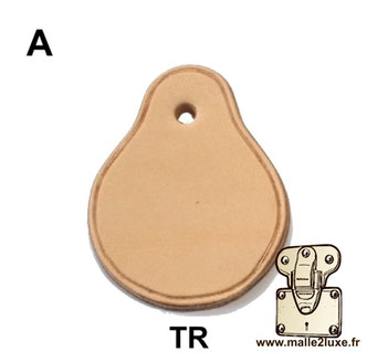 TR leather drawer pull for trunk interior compartments.