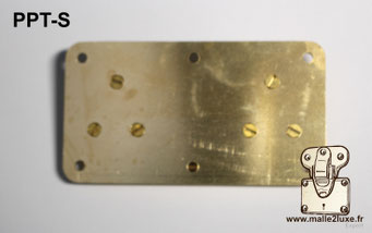 PPT-S solid brass trunk handle for mini trunks and presentation cases.