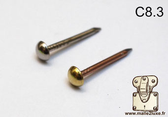 Clous malletier Trunk nails Laiton massif creux - ultra haut de gamme by malle2luxe C8.3