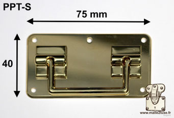 Premium PPT-S solid brass handle for miniature trunks.