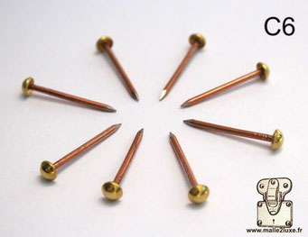 Trunk nails Hollow solid brass - ultra high-end by malle2luxe C6