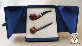 Ecrin sur mesure pour objet de collection 2 pipes Louis Vuitton 