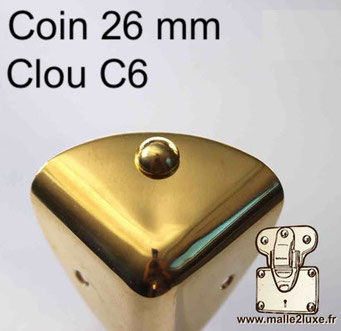 Hand-polished solid brass corners available in four sizes.