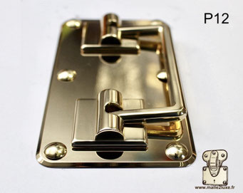 PPT-XL machined solid brass handle for luxury trunks.